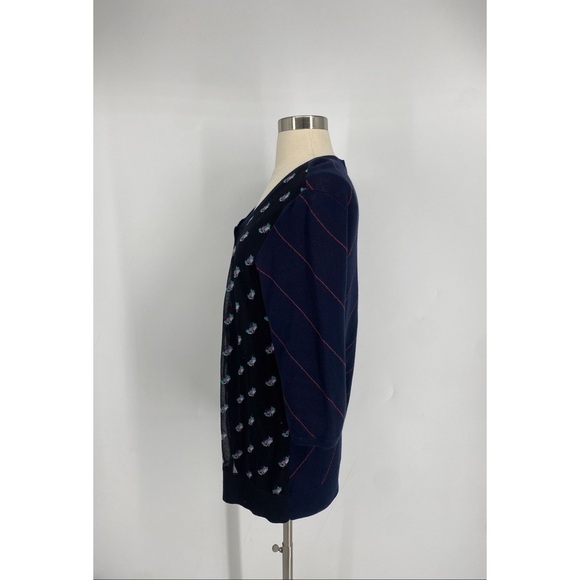 Anthropologie Moth Pistriped Fox pattern Vest Cardigan - Picture 2 of 11